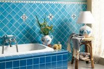 Фото ванної кімнати блакитного кольору