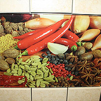 кухонний фартух з малюнком овочі